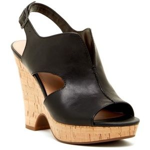 Franco Sarto Black Leather Sandle